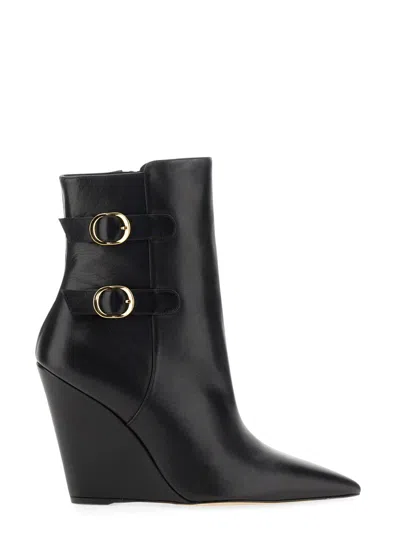 Stuart Weitzman Chic Wedge Boot With 10cm Heel In Black