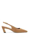 Stuart Weitzman Stassi 50 Slingback Pointed Toe Mules In Brown