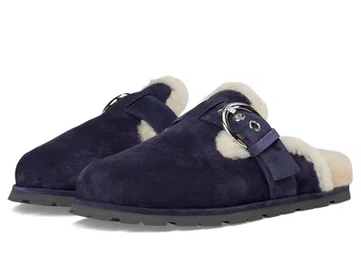 Stuart Weitzman Chrystie Shearling Mule In Blue