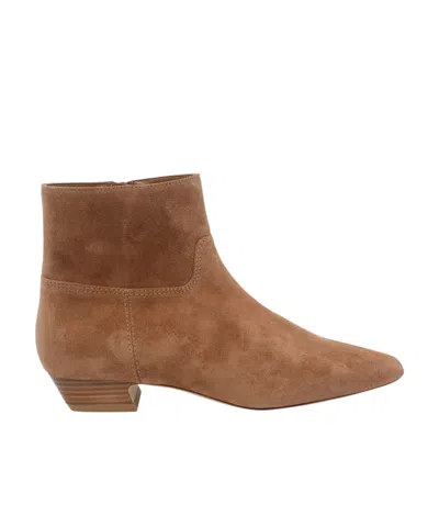 Stuart Weitzman Chunky Heeled Ankle Boots In Brown