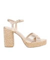 Stuart Weitzman Chunky High Heel Sandals In Nude
