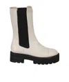Stuart Weitzman Presley Chelsea Ankle Boots In White