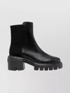 Stuart Weitzman Chunky Sole Ankle Boots With Block Heel In Black