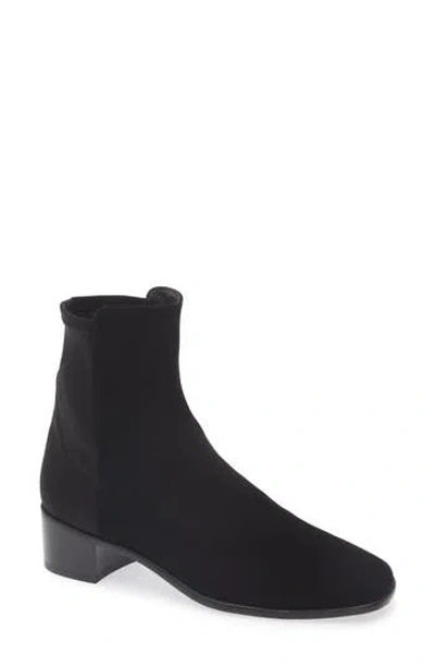 Stuart Weitzman Women's City Block Heel Suede Ankle Boots In Black