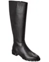 Stuart Weitzman City Zip Leather Knee-high Boot In Black