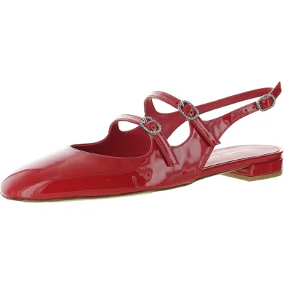 Stuart Weitzman Claris Womens Embellished Patent Leather Slingbacks