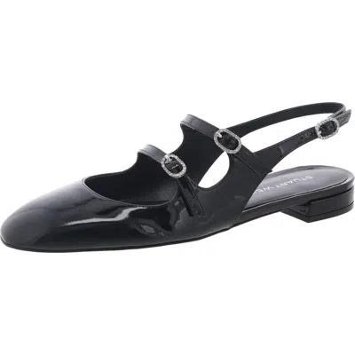 Stuart Weitzman Claris Womens Embellished Patent Leather Slingbacks