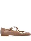 Stuart Weitzman Round Head Ballet Flats In 中性色