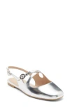 Stuart Weitzman Clover Slingback Mule In Silver