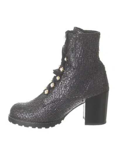 Pre-owned Stuart Weitzman Combat Boots In Black