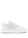 Stuart Weitzman Courtside Monogram Leather Sneakers In White