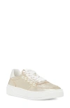 Stuart Weitzman Metallic Pearly Low-top Sneakers In Light Gold