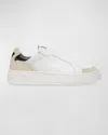 Stuart Weitzman Courtside Retro Sneaker In Light Beige/white/black