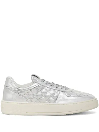 STUART WEITZMAN COURTSIDE SLEEK METALLIC SNEAKERS