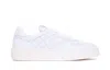 Stuart Weitzman Quilted Round Toe Sneakers With Rubber Sole In White