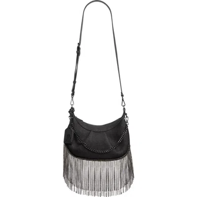 Stuart Weitzman Crescent Crystal Fringe Crossbody Bag