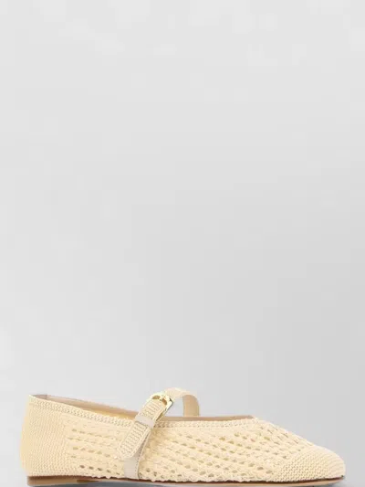 Stuart Weitzman Crochet Leora Ballerinas Round Toe Flat
