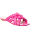 Stuart Weitzman Crossover Slide Sandal In Pink