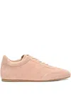 Stuart Weitzman Cruz Suede Lace-up Sneakers In Neutral