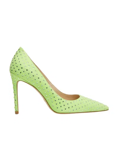 Stuart Weitzman Crystal-embellished 100mm Pumps In Green