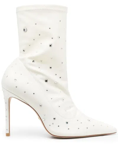 Stuart Weitzman Stiefel Mit Kristallen 110mm In White