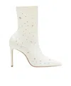 Stuart Weitzman Crystal-embellished 110mm Boots In White