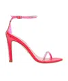 Stuart Weitzman Crystal-embellished 120mm Heel Sandals In Red