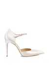 Stuart Weitzman Crystal-embellished Ankle Strap Pumps In Multi