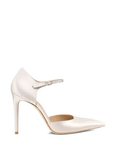 Stuart Weitzman Crystal-embellished Ankle Strap Pumps In Multi