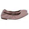 Stuart Weitzman Crystal-embellished Ballet Flats In Pink Suede In Pink