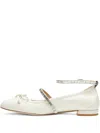 Stuart Weitzman Crystal-embellished Bow Flats