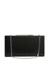 Stuart Weitzman Crystal-embellished Satin Clutch