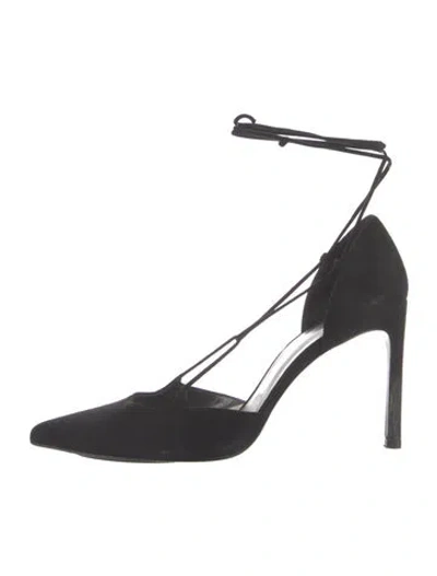 Pre-owned Stuart Weitzman Crystal Embellishments D'orsay Pumps In Black