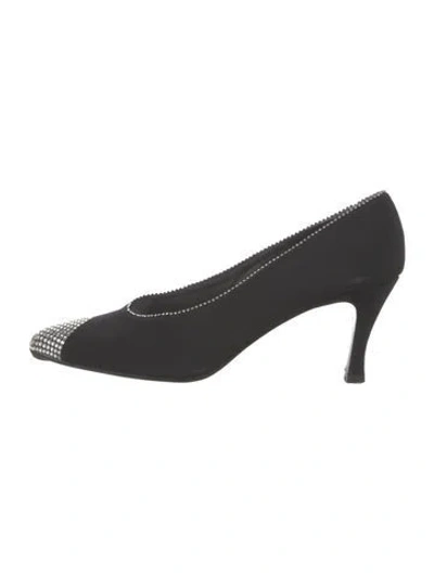 Pre-owned Stuart Weitzman Crystal Embellishments Pumps In Black