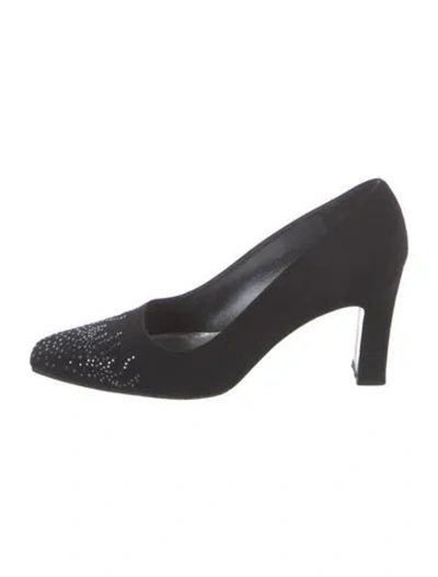 Pre-owned Stuart Weitzman Crystal Embellishments Pumps In Black