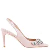 Stuart Weitzman Crystal Fleur 100mm Pointed-toe Pumps