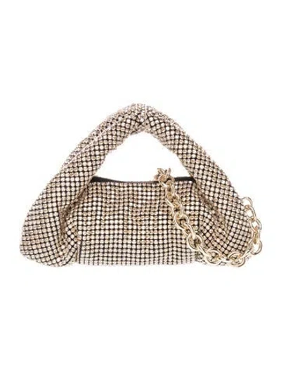 Pre-owned Stuart Weitzman Crystal Top Handle Bag W/ Tags In Transparent