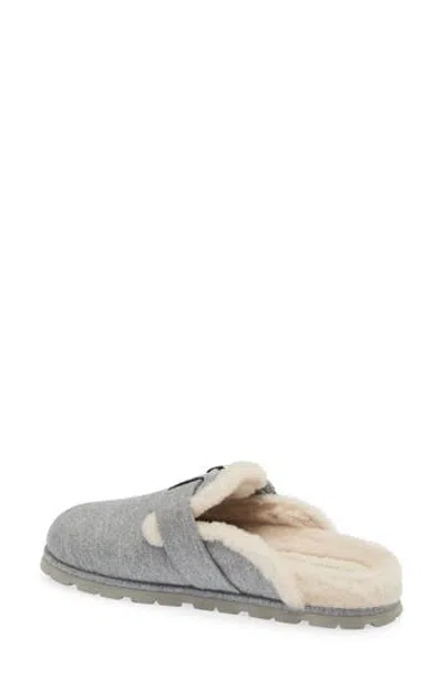 Stuart Weitzman Cryste Genuine Shearling Mule In Gray