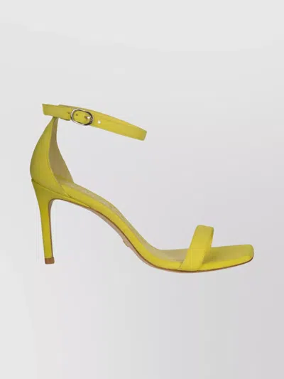 Stuart Weitzman Curved Sandals Buckle Detail In Yellow