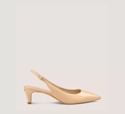 Stuart Weitzman Dancer 50 Slingback In Golden Beige