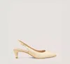 Stuart Weitzman Dancer 50 Slingback In Natural