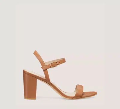 Stuart Weitzman Dancer 75 Block Sandal The Sw Outlet In Almond