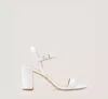 Stuart Weitzman Dancer 75 Block Sandal The Sw Outlet In White