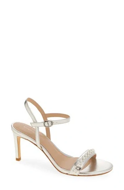Stuart Weitzman Dancer 75 Demipearl Sandal In Silver