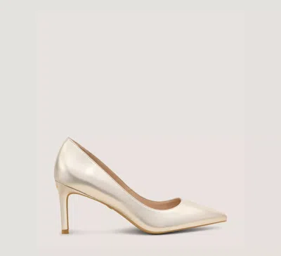 Stuart Weitzman Dancer 75 Pump In Platino Gold