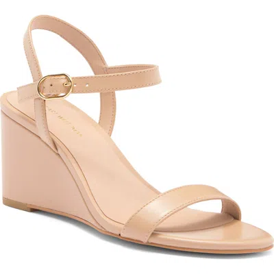 Stuart Weitzman Dancer 75 Wedge Sandal In Neutral