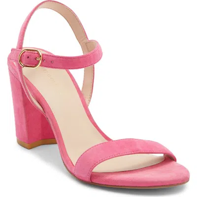 Stuart Weitzman Dancer Block Heel Sandal In Pink