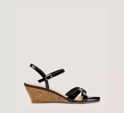Stuart Weitzman Dani 50 Wedge In Black