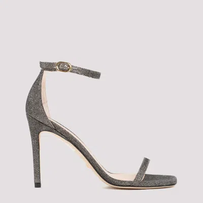STUART WEITZMAN DARK GREY ANKLE STRAP HEELS