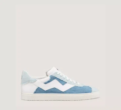 Stuart Weitzman Daryl Sneaker In Mid Blue & White